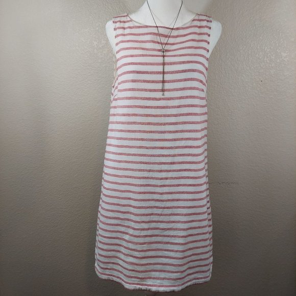 beachlunchlounge Dresses & Skirts - BEACH LUNCH LOUNGE COLLECTION  Alina White w/ Red Stripe Dress Sz S
